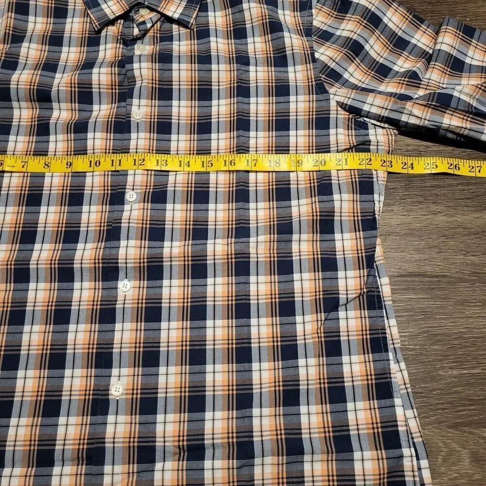 Banana Republic Mens Tailored Stretch Fit Long Sleeve Button Up Shirt Size Large